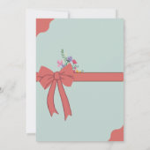 黒のバレリーナプリンセスの花の少女の誕生日 招待状 (裏面)