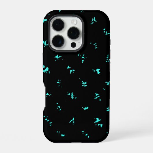 黒のパターンデザイン iPhoneケース (裏面)