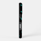 黒のパターンデザイン iPhoneケース (右側面)