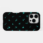 黒のパターンデザイン iPhoneケース (裏面横)