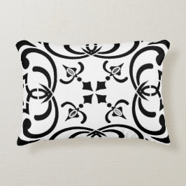 黒のパターン アクセントクッション