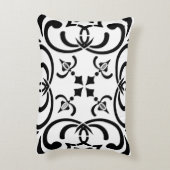 黒のパターン アクセントクッション (裏面(縦))