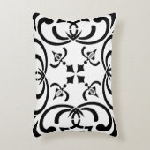 黒のパターン アクセントクッション (正面(垂直))