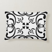 黒のパターン アクセントクッション (裏面)