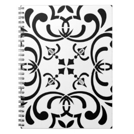 黒のパターン ノートブック