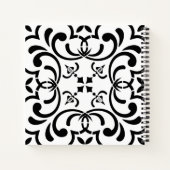 黒のパターン ノートブック (裏面)