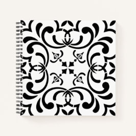黒のパターン ノートブック