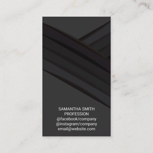 黒のパネル 名刺 (裏面)