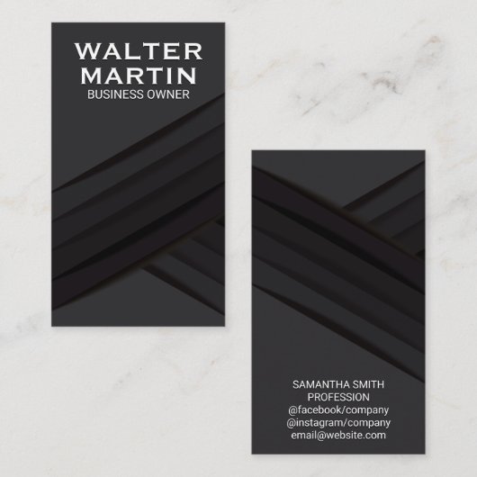 黒のパネル 名刺 (正面/裏面)
