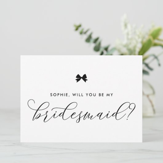 黒のパリジャンの弓が私の花嫁になる 招待状 (スタンド正面)