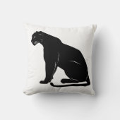 黒のパンサーシルエット クッション (正面)