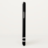 黒のパーソナライズで白く乱雑な音符 Case-Mate iPhoneケース (裏面/右)