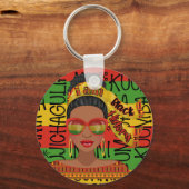 黒のヒストリー数々のカラーファッションデザイナーキーチェーン キーホルダー (正面)