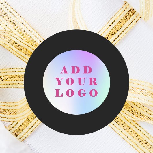 黒のビジネス ロゴ ラウンドシール