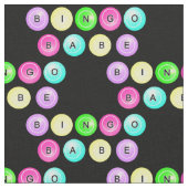 黒のビンゴの可愛い人のビンゴの球 ファブリック (クローズアップ)