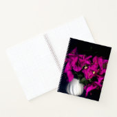 黒のピンクのハート ノートブック (内部)
