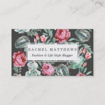 黒のピンクのバラそして水気が多いサボテンパターン