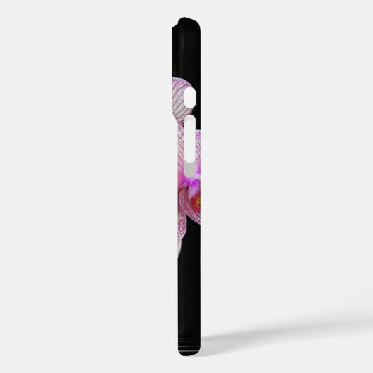 黒のピンクの蘭 Case-Mate iPhoneケース (裏面 / 左)