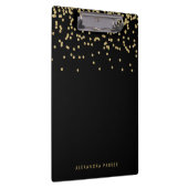 黒のフェイクな金ゴールドの紙吹雪 クリップボード (右)