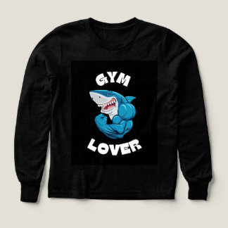 黒のフルスリーブシャークTシャツ