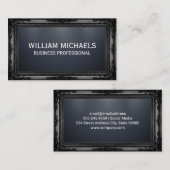 黒のフレクラシカルーム | お洒落プロフェッショナル 名刺 (正面/裏面)