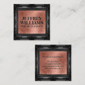 黒のフレファンシーーム スクエア名刺 (正面/裏面)