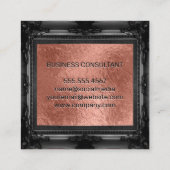 黒のフレファンシーーム スクエア名刺 (裏面)