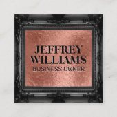 黒のフレファンシーーム スクエア名刺 (正面)