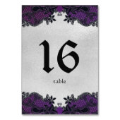 黒のフローラと紫の表番号 テーブルナンバー (裏面)