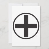 黒のプラス記号招待状 招待状 (正面)