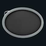 黒のプレーン黒 卵形バックル<br><div class="desc">プレーンブラックベルトバックル</div>