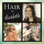 黒のヘアサロン スタイリスト スクリプト 3枚の写真 ウィンドウサイン (シート3)