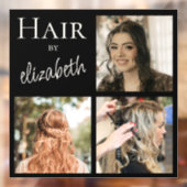 黒のヘアサロン スタイリスト スクリプト 3枚の写真 ウィンドウサイン (シート2)