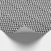 黒のベビーのタテゴトアザラシパターン ラッピングペーパー (角)