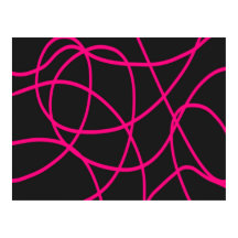 黒のマゼンタのリボン