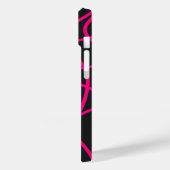 黒のマゼンタのリボン Case-Mate iPhoneケース (裏面 / 左)