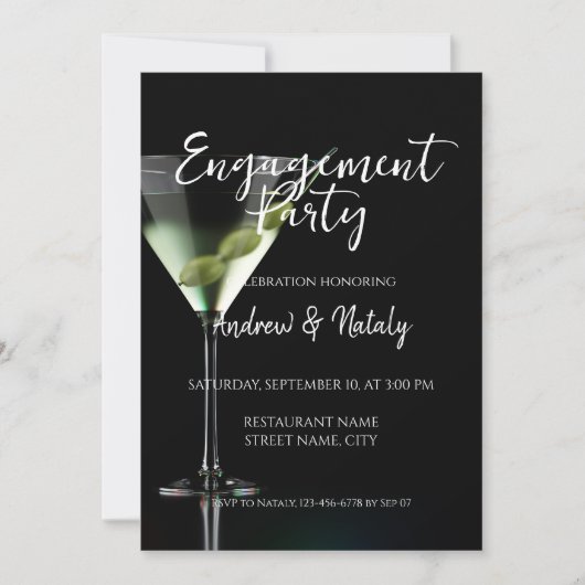 黒のマティーニ 招待状 (正面)