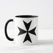 黒のマルタ十字 マグカップ (左)