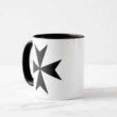 黒のマルタ十字 マグカップ (正面左)