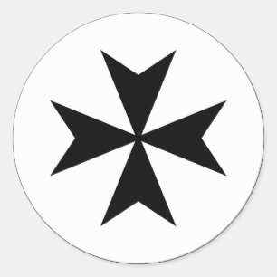 黒のマルタ十字 ラウンドシール