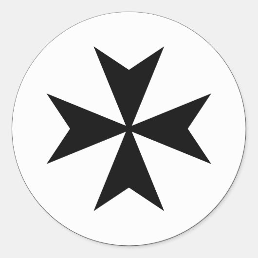 黒のマルタ十字 ラウンドシール (正面)