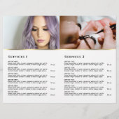 黒のマーブリングデザインサービスメニューカタログ (裏面)