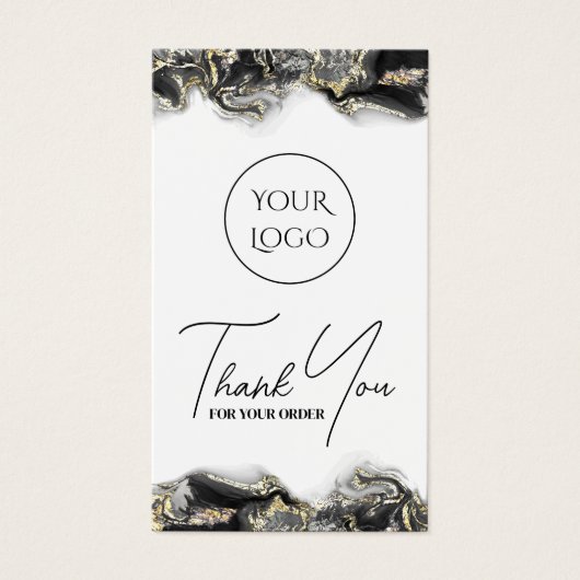 黒のマーリングデザインパッケージの挿入 (正面)