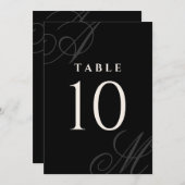 黒のミニマルモノグラエレガントムの表の番号 (正面/裏面)