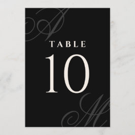 黒のミニマルモノグラエレガントムの表の番号