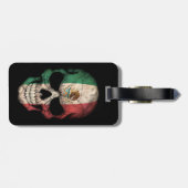 黒のメキシコ旗のスカル ラゲッジタグ (裏面横)