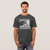 黒のメンズシャツ Tシャツ (正面フル)