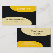 黒のモダンな名刺の~の黄色 名刺 (正面/裏面)