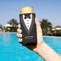 黒のモダンスクリプパーソナライズされたトGroomsmen