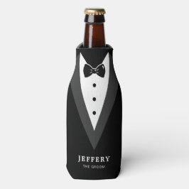 黒のモダンスクリプパーソナライズされたトGroomsmen ボトルクーラー